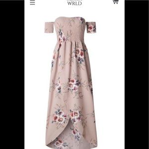 Off the should floral maxi dress